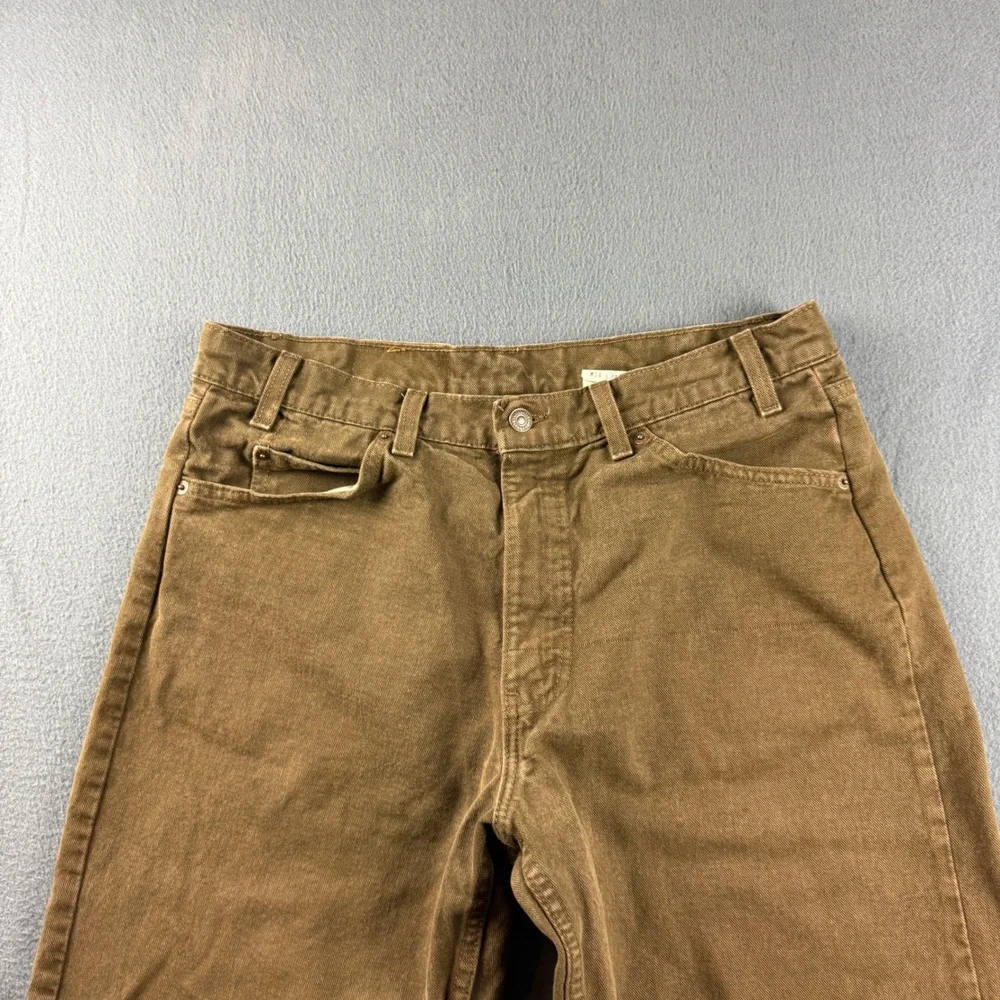 Vintage USA Levis 565 Jeans Men's 34x34 Brown Orange Tab Loose Fit Wide Leg 90s